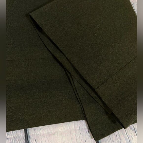 Talbots Classic Italian Luxe Light Wool Loden Green Lined Straight Leg Pants 6 - Picture 8 of 11